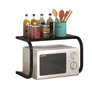 Multi Tier Kitchen Storage Rack Two Layers Metal Countertop Microwave Oven Spice Rack Standing Type - Product Image 5