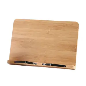Bamboe Kookboek Stand Voor Keuken Opvouwbare Bamboe Boek Stand Voor Desktop Leeslijst Voor Muziekboeken Leerboek Tablet Notebook
