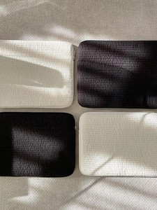 Quilted Cotton Laptop Sleeve Case, Protective Zipper <b>Tech</b> Pouch, Korean Ins Style Cross-border Blogger Laptop <b>Bag</b>. - Product Image 3