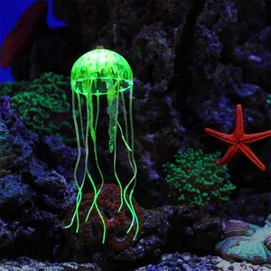 Décorations d'<span class=keywords><strong>aquarium</strong></span> de méduses lumineuses Accessoires de réservoir de poissons de paysage de natation artificielle en plastique durable - Product Image 3