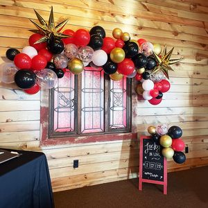 60 Globos Negros y Rojos de 12 Pulgadas para Decoración de Fiestas Temáticas de Casino, Graduación, Año Nuevo, Cumpleaños - Product Image 3