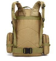 Sac à dos tactique Oxford avec pochettes Molle, fermeture éclair, imperméable, grande capacité pour la randonnée, la chasse, les voyages - Logo personnalisé durable