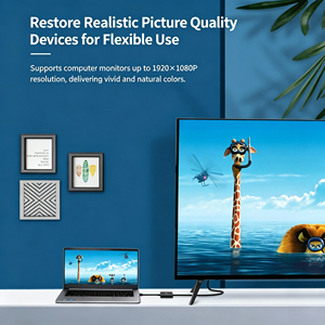   Adaptador convertidor de vídeo a <span class=keywords><strong>VGA</strong></span> para ordenador portátil, escritorio, conexión a monitor, proyector, <span class=keywords><strong>conector</strong></span> de transferencia de señal - Product Image 2
