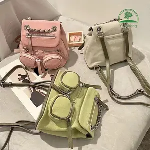 Shoulder Bag Women's Spring And Summer Series New Fashion Retro PU Leather Leisure Women's Travel Multi-Pocket Portable Handbag