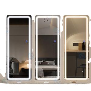 Vestidor personalizado LED <span class=keywords><strong>Espejo</strong></span> inteligente Piso Espejos vintage Longitud completa Tamaño grande para la habitación de la capa del baño - Product Image 6