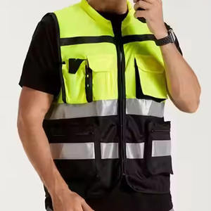 Chaleco de seguridad con cinta reflectante de alta visibilidad Ropa DE TRABAJO personalizable de suministro de fábrica Uso DE TRABAJO certificado - Product Image 1