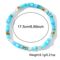 Mode été plage bijoux délicat pierre naturelle à la main classique macaron couleur coquille perlée Bracelet pour les femmes