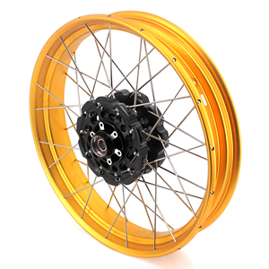 Llantas sin cámara VMX 2,15*21 "/4,25*18" aptas para <span class=keywords><strong>Africa</strong></span> <span class=keywords><strong>Twin</strong></span> CRF1000L 2016-2022 Black Hub Gold Rim - Product Image 6