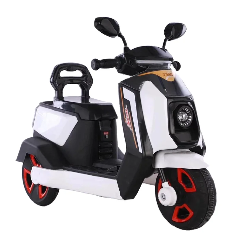 Новый электрический мотоцикл для детей красного, белого и синего цветов, цветные пластиковые детский Электрический мотоцикл игрушечный автомобиль для От 5 до 9 лет детская одежда