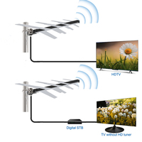 Antena de TV Digital para Exteriores DVB-T2 HD de Fábrica en Indonesia, Antena Yagi UHF VHF de Largo Alcance con Decodificador