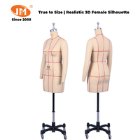 JUNMEI Maniquí de Sastre de Fibra de Vidrio de Medio Cuerpo Femenino, Tamaño Personalizado, con Busto Drapeado y Soporte Ajustable, en Pose de Pie, ¡Gran Venta!
