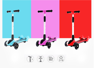 Trottinette à pédales pour enfants à 3 roues pliable avec musique et lampe de poche intégrée, très vendue et de haute qualité - Product Image 5