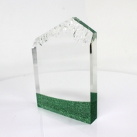 Trophée en acrylique personnalisé multicolore en forme de glacier avec logo imprimé, plaque en plexiglas cristallin pour compétition d'entreprise