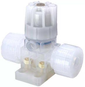 <b>BOWLING</b> PFAV PFA PTFE Isolation On-Off Needle Check Valve Fully Manual T Cross Handle Screwed Thread End NPT BSPT DN15-20 Base - Product Image 3