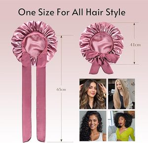 <span class=keywords><strong>Bonnet</strong></span> en <span class=keywords><strong>satin</strong></span> personnalisé avec logo, <span class=keywords><strong>bonnet</strong></span> en soie pour dormir, double couche, doublure en <span class=keywords><strong>satin</strong></span>, <span class=keywords><strong>bonnet</strong></span> pour <span class=keywords><strong>cheveux</strong></span> avec bande à nouer pour femmes aux <span class=keywords><strong>cheveux</strong></span> bouclés - Product Image 6