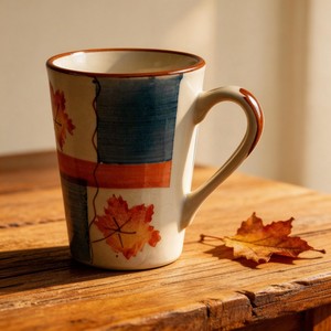 Tasses à café en céramique HARVIT de 12 oz en forme de V, émaillées et peintes à la main, vaisselle en porcelaine colorée pour thé/lait/eau – Grande Vente - Product Image 1
