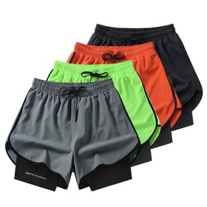 Pantalones Cortos Deportivos de Secado Rápido para Hombre, Diseño de 3 Puntos, Antideslumbrantes, Doble Capa, Transpirables, para Maratón, Atletismo y Deportes de Pista - Product Image 1