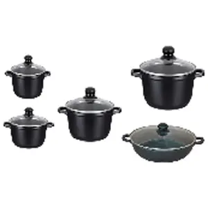 YWC-014 Old Style Bottom 10 Piece Set Smoldering And Stewing Binaural With Lid Non-stick Soup Pot