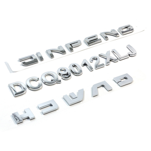 Adesivo Stemma Emblema Logo Auto Cromato in Plastica ABS 3D Personalizzato Argento Lucido Opaco Diretto dalla Fabbrica - Product Image 3