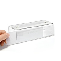 Support de plaque nominative en acrylique transparent réglable 8,5x2,5 pouces, personnalisé et très demandé, pour bureau et magasin