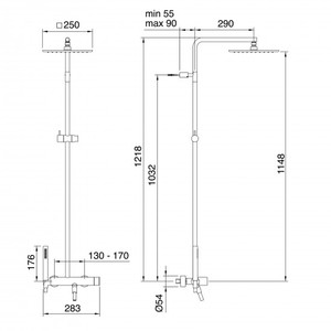 Treemme accessorio colonna doccia a parete per la tua doccia - Product Image 3