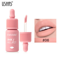 USHAS American Style Lip Glaze Coupe antiadhésive Rouge à lèvres liquide mat populaire imperméable pour le maquillage des lèvres
