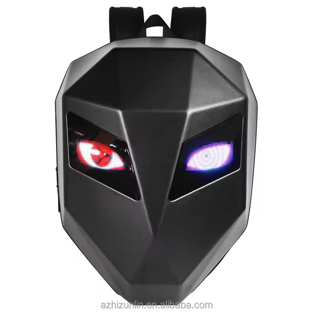 Programmable 3D LED Motorcycle Eye Backpack with Smart Screen Display Waterproof & Durable for Christmas