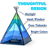 Tienda de campaña tipi portátil personalizada al por mayor para niños, para interiores