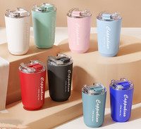 Vente en gros de gobelets isothermes en acier inoxydable personnalisés avec logo, 280 ml, 380 ml, gobelet à café en métal à double paroi, portable, isolé thermiquement