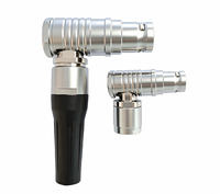 FHG.1B.305 Connecteur circulaire coudé à angle droit compatible Lemo 1B 5 broches **compact** pour caméra cinéma et équipement audio