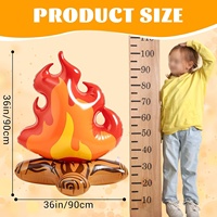 Décoration de jardin gonflable en PVC, flamme de feu de camp simulée, pour Thanksgiving, camping, fête de la récolte, accessoire photo, ornement