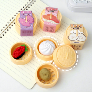 Soododo 2026 XD-0330 Papelería para Estudiantes de Primaria, Borrador de Goma Creativo con Diseño de Bollos al Vapor, Bajo Contenido de Polvo - Product Image 4