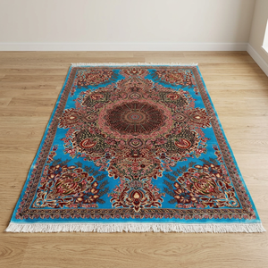 Premium Handmade Pure Silk Rug Modern Intricate Hand Knotted Designer <b>Carpet</b> Washable Non Slip Floor <b>Covering</b> for Home Office - Product Image 6