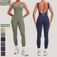 Nouvelle Collection 2026 : Combinaison de Yoga Taille Haute pour Femme – Été, Col V, Sans Manches, Amincissante, Dos Creux, Tenue de Fitness