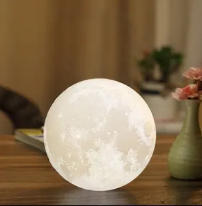 Populaire Led Gift Licht Rgb 16 Kleuren Moon Light Touch Schakelaar 3D Maan Lamp Met Afstandsbediening
