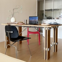 Table de salle à manger Ocean Board, bureau informatique, bureau de studio à axe optique, grande table de bureau, bureau d'écriture moderne, bureau de travail