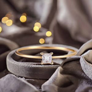 Trendy 18K Solid Gold Natural Diamond <b>Ring</b> Dainty <b>Custom</b> Wedding Engagement Jewelry for Ladies Classic Style - Product Image 2