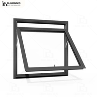 Fenêtre à auvent coulissant vers l'extérieur en alliage d'aluminium avec isolation phonique, design moderne pour cuisine