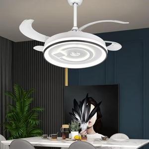 Moderno Stealth ventilador luz LED sala de estar restaurante dormitorio habitación de los niños ventilador de techo luz remoto ventilador eléctrico Luz - Product Image 1