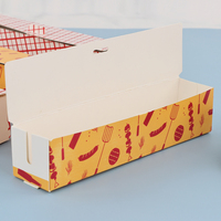 Boîte à hot-dogs pliée personnalisée OEM, vente en gros, emballage alimentaire jetable écologique, fournisseur d'usine en Chine