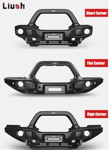 Accesorio de coche Retrofit Liush <span class=keywords><strong>AVE</strong></span> parachoques delantero para Jeep Wrangler JL JK 2007-2025 rejilla de parachoques delantero de acero al carbono - Product Image 3