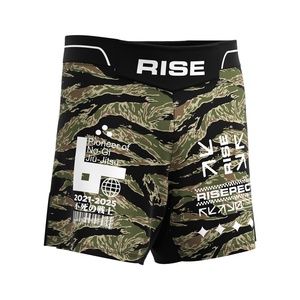 Shorts BJJ MMA ultra doux avec fentes latérales, ourlet coupé, séchage rapide, coutures renforcées, sans velcro, pour l'entraînement et le sparring - Product Image 4