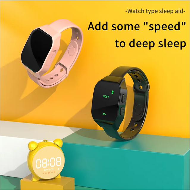 Custom Micro-Current Bracelet and Watch Healthcare Supply Aid for Insomnia Anxiety & Depression Sleep Relief Device