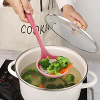 Cuillère écumoire à fentes épaissie pour cuisine, idéale pour nouilles, raviolis, wontons et aliments frits – Outil de drainage d'huile