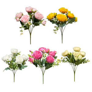 Fleurs de pivoine artificielles en soie, haute simulation, 10cm-30cm, décoration de mariage et de maison, style classique - Product Image 5