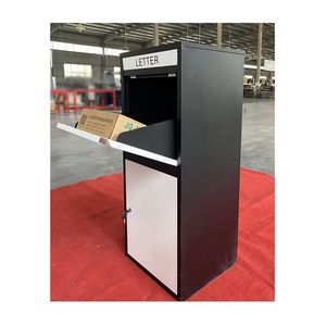 Boîte de rangement verrouillable haut de gamme, armoire de rangement pour courrier et <span class=keywords><strong>colis</strong></span> en métal noir, boîte de livraison antivol pour extérieur - Product Image 3