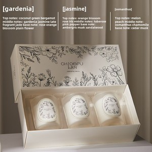 Ensemble cadeau d'affaires créatif givré <span class=keywords><strong>en</strong></span> trois pièces, bougeoirs <span class=keywords><strong>en</strong></span> <span class=keywords><strong>verre</strong></span> haut de gamme, lanternes et pots à bougies pour la fête des femmes et les anniversaires - Product Image 6
