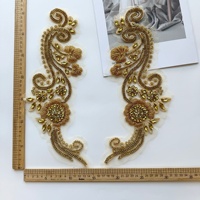 Aplikasi Bordir Kristal Kaca 3D Bunga Ramah Lingkungan Buatan Tangan untuk Gaun, Hiasan Pakaian dengan Rhinestone Hot-Fix