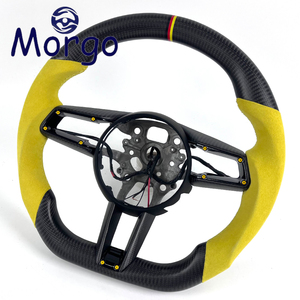 Volant personnalisé en fibre de carbone mate pour <span class=keywords><strong>Porsche</strong></span> Cayenne Panamera 718 GTS 997 985 981 Boxster Cayman 987 992 - Product Image 3