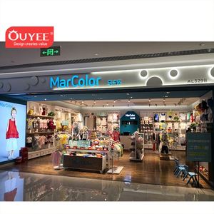 Tienda de ropa para niños Estante de exhibición Ajuste Tienda de ropa para niños Decoración de interiores Ropa al por menor Tienda de bebés Exhibición de diseño interior - Product Image 3